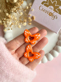 Pampilles papillons OPHÉLIA litchi ou mandarine - boucles d’oreilles interchangeablesa