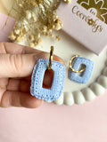 Pampilles ÉZIA effet Denim bleu clair - boucles d’oreilles interchangeables