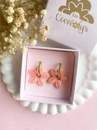 Pampilles TIARÉ litchi ou mandarine - boucles d’oreilles interchangeables
