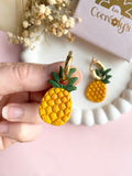 Pampilles ananas jaune SERENA - boucles d’oreilles interchangeables