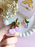 Pampilles cerise rose SERENA - boucles d’oreilles interchangeables