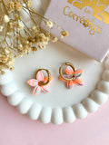 Pampilles TIARÉ réversibles couleurs pastels et orange fluo - boucles d’oreilles interchangeables