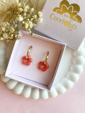 Pampilles FLORETTE couleur corail - boucles d’oreilles interchangeables