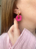 Pampilles MANOLA framboise - boucles d’oreilles interchangeables
