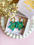 Pampilles TERESA tortue de mer - boucles d’oreilles interchangeables
