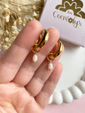 Pampilles PERLE D'EAU DOUCE - boucles d’oreilles interchangeable