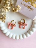 Pampilles PACO petit crabe strié corail - boucles d’oreilles interchangeables