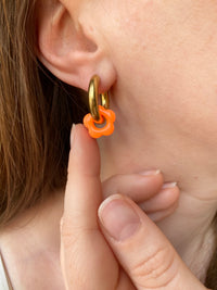 Pampilles FLORETTE fluo - boucles d’oreilles interchangeables