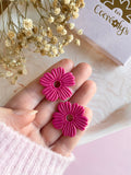 Pampilles ODINA framboise, mandarine ou blanc éclats argentés - boucles d’oreilles interchangeables