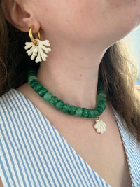 Pampilles LIZ coraux + pampilles perle d'eau douce - boucles d’oreilles interchangeables