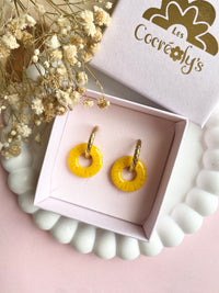 Pampilles rondelle d'ananas SERENA - boucles d’oreilles interchangeable