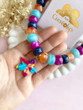 Collier JUDITE multicolores pour charm's interchangeables - disponible en plusieurs coloris