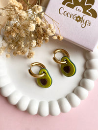 Pampilles avocat SERENA - boucles d’oreilles interchangeables