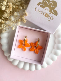 Pampilles TIARÉ litchi ou mandarine - boucles d’oreilles interchangeables