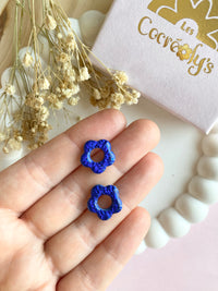 Pampilles FLORETTE métallisées, réversibles - boucles d’oreilles interchangeables