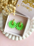 Pampilles APPOLINE rose fluo ou vert fluo - boucles d’oreilles interchangeables