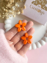 Pampilles TIARÉ litchi ou mandarine - boucles d’oreilles interchangeables