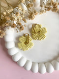 Pampilles ODINA sauge, rose, blanc éclats dorés ou mimosa - boucles d’oreilles interchangeables