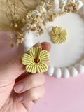 Pampilles ODINA sauge, rose, blanc éclats dorés ou mimosa - boucles d’oreilles interchangeables