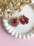 Pampilles ODINA sauge, rose, blanc éclats dorés ou mimosa - boucles d’oreilles interchangeables