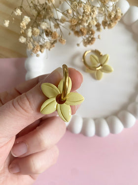 Pampilles TIARÉ jaune mimosa - boucles d’oreilles interchangeables