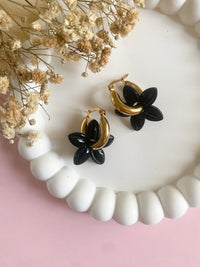 Pampilles TIARÉ noir - boucles d’oreilles interchangeables