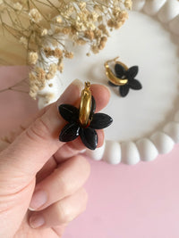 Pampilles TIARÉ noir - boucles d’oreilles interchangeables