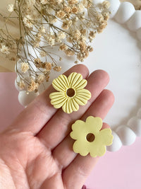 Pampilles ODINA sauge, rose, blanc éclats dorés ou mimosa - boucles d’oreilles interchangeables