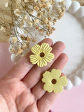 Pampilles ODINA sauge, rose, blanc éclats dorés ou mimosa - boucles d’oreilles interchangeables