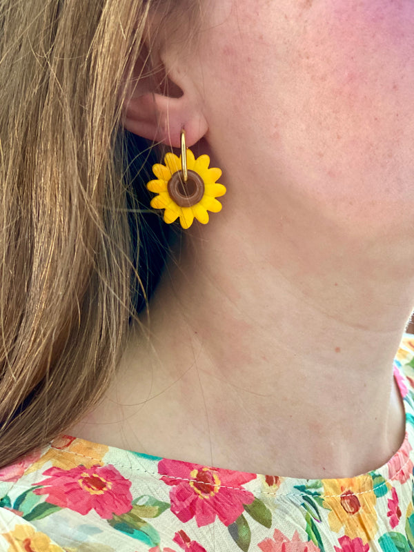 Boucles d’oreilles Pampilles Tournesol